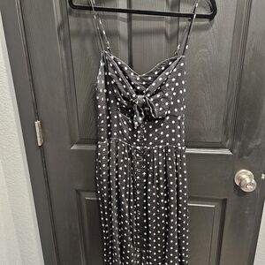 Vintage Xhilaration Polka Dot Tie Front Dress
